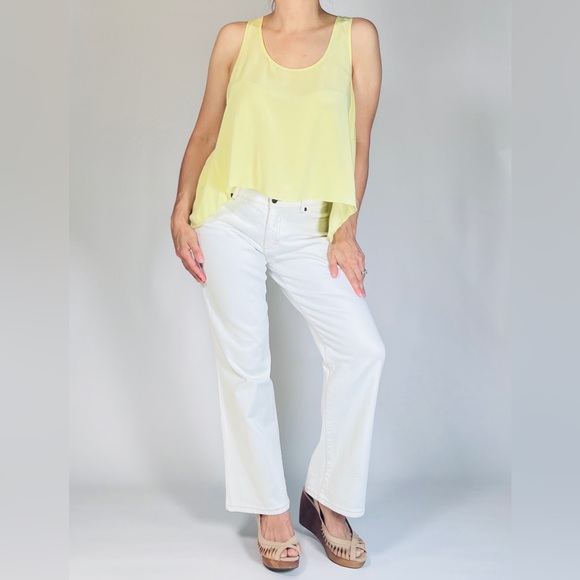 Bar III 100% Silk Flowy Tank Top size M Yellow - Picture 4 of 10